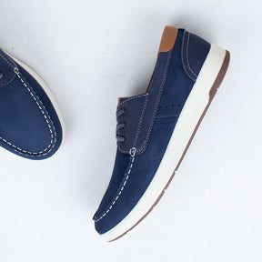 Cross Over Lace Up Boat Shoe